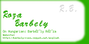 roza barbely business card